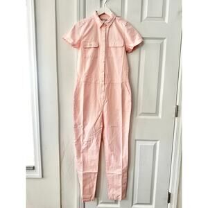 Outerknown Light Blush Pink S.E.A Short Sleeve Jumpsuit Boiler Big Girls 14 NWT